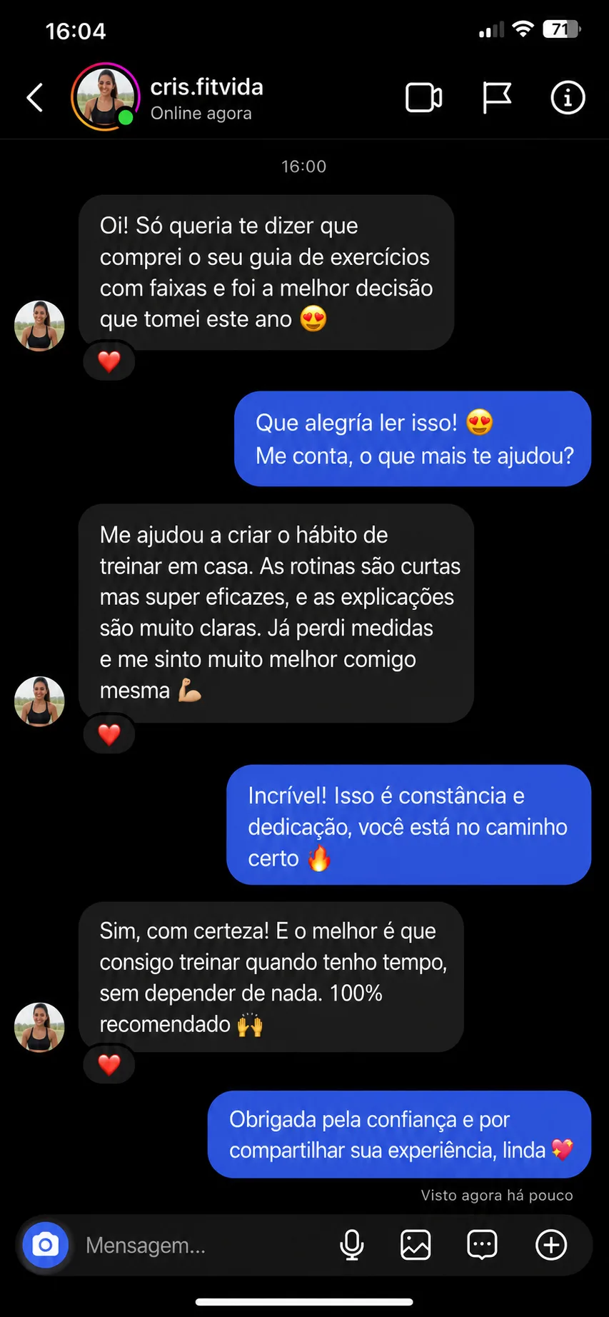 Depoimento de cliente