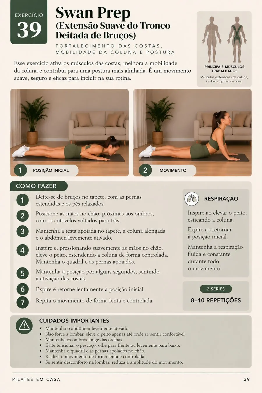 Página do guia: Swan Prep