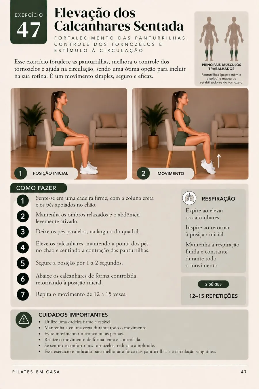 Página do guia: Elevação dos Calcanhares Sentada